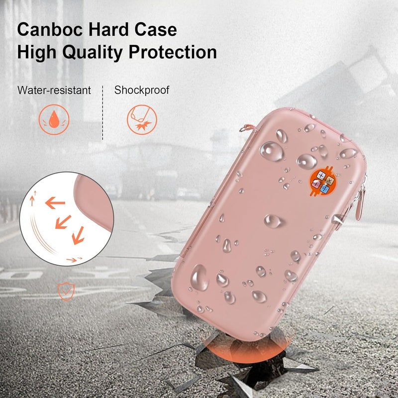 Canboc Carrying Case for Texas Instruments TI-30XS/ TI-36X Pro MultiView Scientific Calculator, Mesh Bag fit Cable, Batteries, Pens and Other Accessories, Rose Gold+Black (Case Only) - Image 4